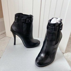 Robert Clergerie Quarma Women's Ankle Boots High Heels Black Leather 36.5 US 5.5